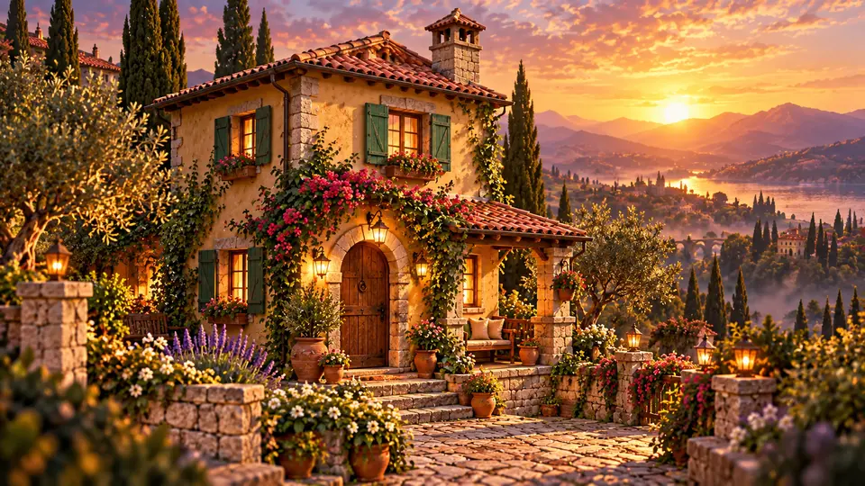 Casetta del Borgo al tramonto